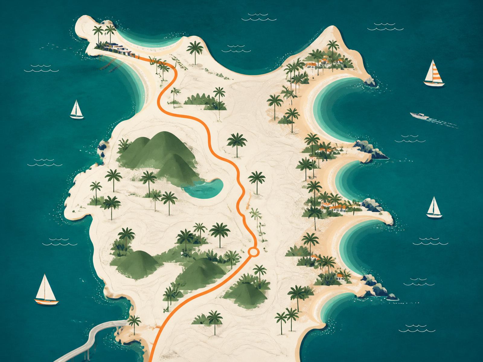 Mapa do Norte da Ilha